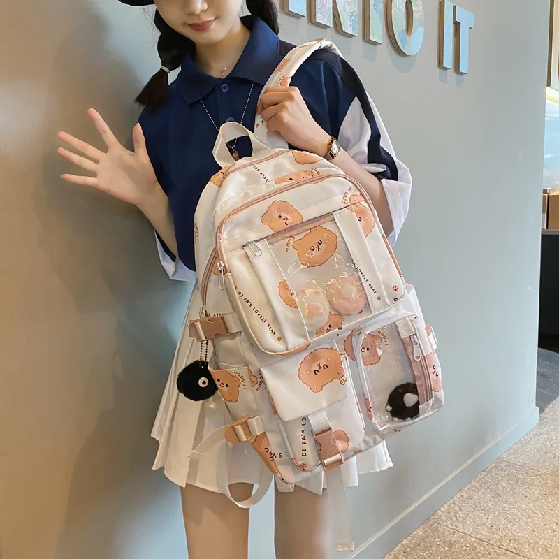 Qyahlybz cute bear high school backpack girls large capacity schoolbag women's backpacks for students feminina backpack
Qyahlybz cute bear high school backpack girls large capacity schoolbag women's backpacks for students feminina backpack