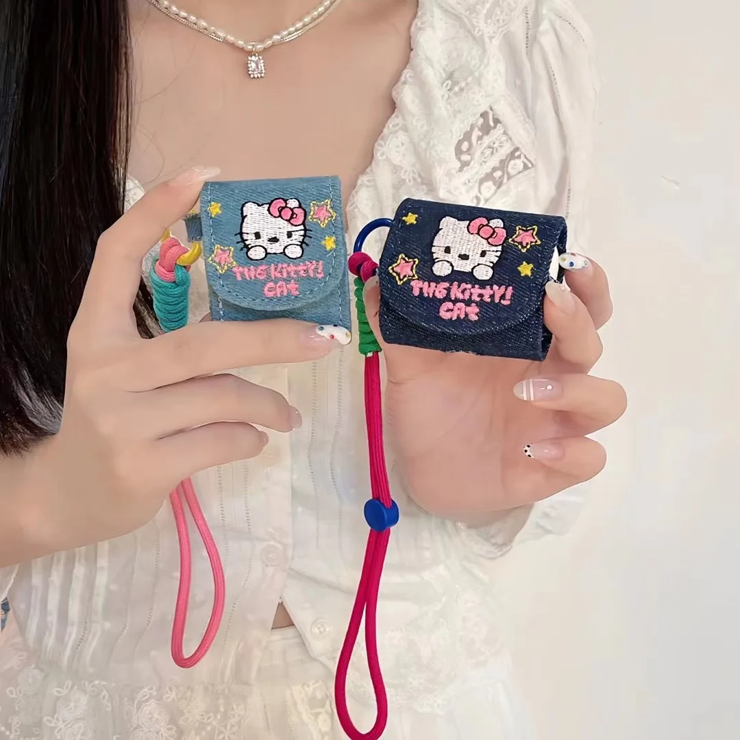 Sanrio Hello Kitty denim embroidery Case for Apple AirPods 1 2 3 Pro 2 Cases Cover For IPhone Bluetooth Earbuds Earphone Case
Sanrio Hello Kitty denim embroidery Case for Apple AirPods 1 2 3 Pro 2 Cases Cover For IPhone Bluetooth Earbuds Earphone Case