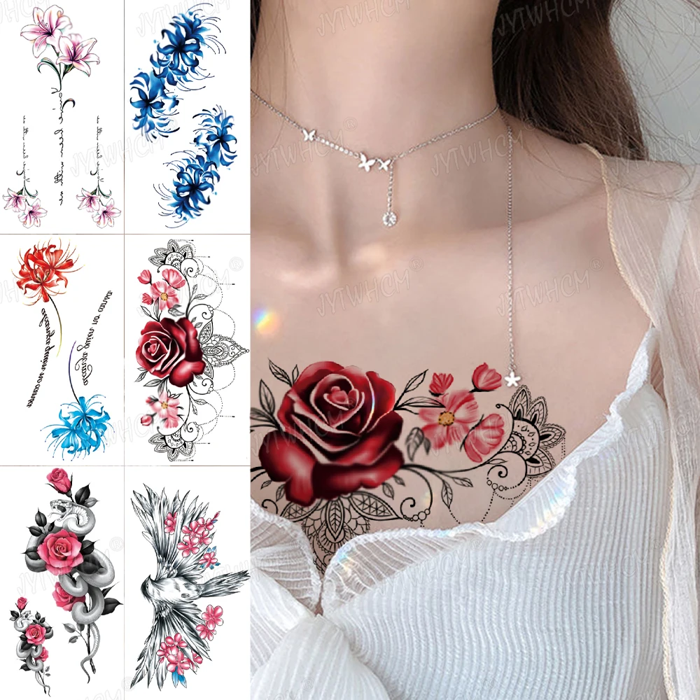 Waterproof Temporary Fake Tattoos Stickers for Girl Kids Children Chest Beautiful Flower Butterfly Body Art Beauty Sexy Makeup
Waterproof Temporary Fake Tattoos Stickers for Girl Kids Children Chest Beautiful Flower Butterfly Body Art Beauty Sexy Makeup