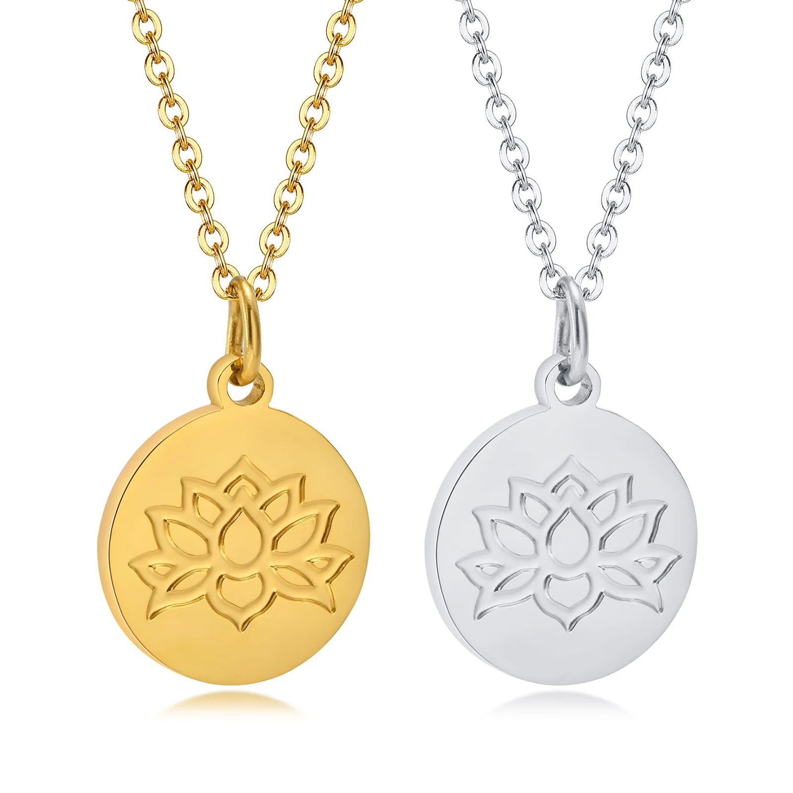 Fashion Blooming Lotus Flower Charm Necklaces for Women Gift Jewelry,Gold Color Stainless Steel Yoga Symbol Pendant
Fashion Blooming Lotus Flower Charm Necklaces for Women Gift Jewelry,Gold Color Stainless Steel Yoga Symbol Pendant