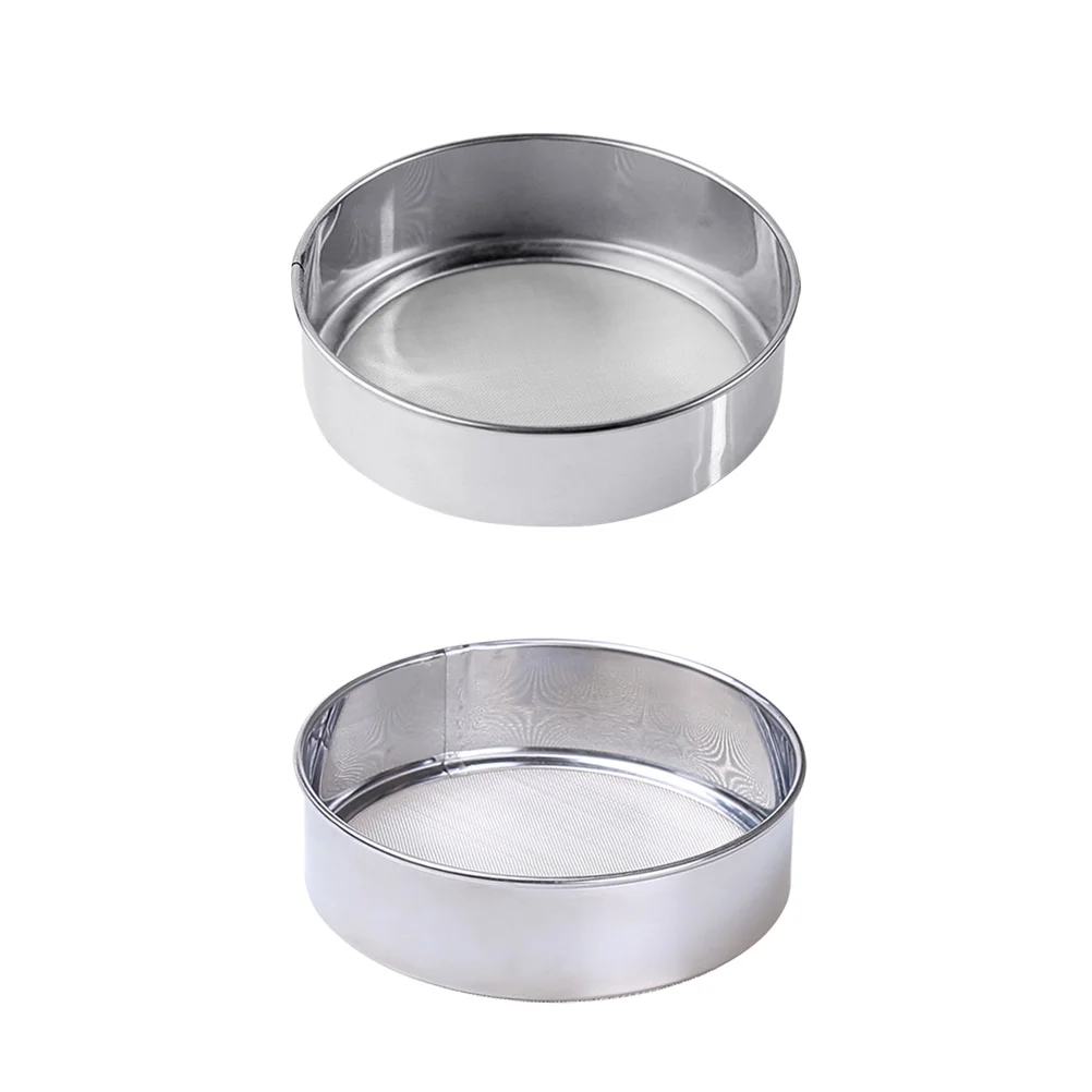 

Sifter Flour Sieve Strainer Round Baking Mesh Sifting Pasta Cake Steel Stainless Fine Kitchen Hand Shaker Metal Handheld Cooking