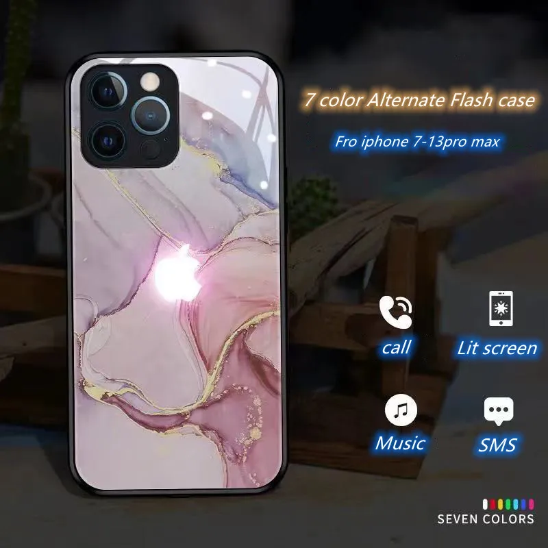 New Led Flash Marble Gradient Color Phone Cases for IPhone 13 12 11 Pro 8 7P XS Max XR X Luminous Smart Shockproof Glass Cover
New Led Flash Marble Gradient Color Phone Cases for IPhone 13 12 11 Pro 8 7P XS Max XR X Luminous Smart Shockproof Glass Cover