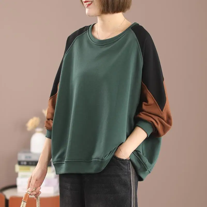 Women Patchwork O-neck Long Sleeve Hoodie Sweatshirt Female Fashion Streetwear Ladies Thin Sweatshirt Pullover Jumper Tops G73
Women Patchwork O-neck Long Sleeve Hoodie Sweatshirt Female Fashion Streetwear Ladies Thin Sweatshirt Pullover Jumper Tops G73