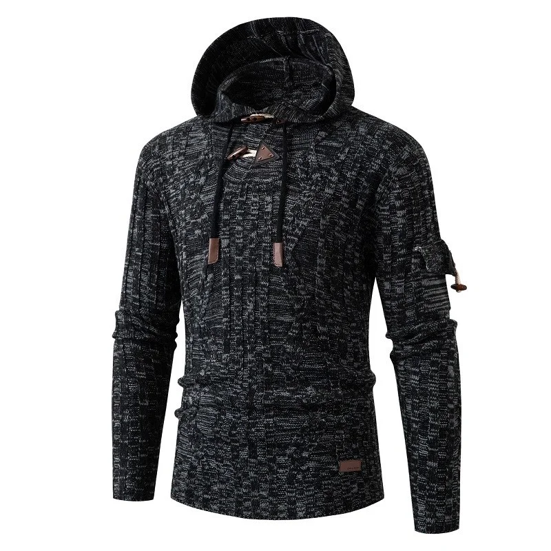 Autumn and Winter Fashion New High-quality Men's Sweater Long-sleeved Solid Color Hooded Casual Male Elastic Knitting Pullover
Autumn and Winter Fashion New High-quality Men's Sweater Long-sleeved Solid Color Hooded Casual Male Elastic Knitting Pullover