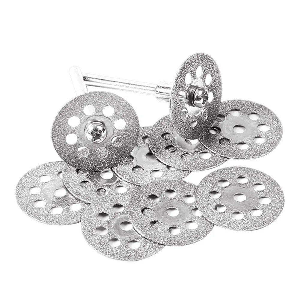 10pcs 2 Holes Diamond Cutting Wheels Coated Rotary Tool With 2 Mandrel Die Grinder Metal Cut Off Disc Power Tools Spares
10pcs 2 Holes Diamond Cutting Wheels Coated Rotary Tool With 2 Mandrel Die Grinder Metal Cut Off Disc Power Tools Spares