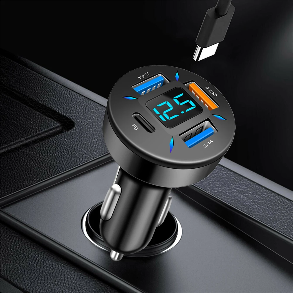 Автомобильное зарядное устройство 4 USB QC 3,0 адаптер прикуриватель светодиодный вольтметр для всех типов телефона зарядное устройство 3 USB зарядка PD для Apple
Автомобильное зарядное устройство 4 USB QC 3,0 адаптер прикуриватель светодиодный вольтметр для всех типов телефона зарядное устройство 3 USB зарядка PD для Apple