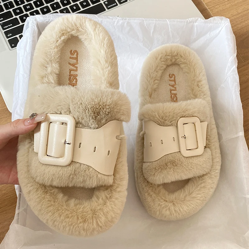 Winter Warm Fashion Slipper Women Modern Slides Outside Design Fluffy Slippers Indoor Soft Plush Shoes Women Warm Slippers
Winter Warm Fashion Slipper Women Modern Slides Outside Design Fluffy Slippers Indoor Soft Plush Shoes Women Warm Slippers