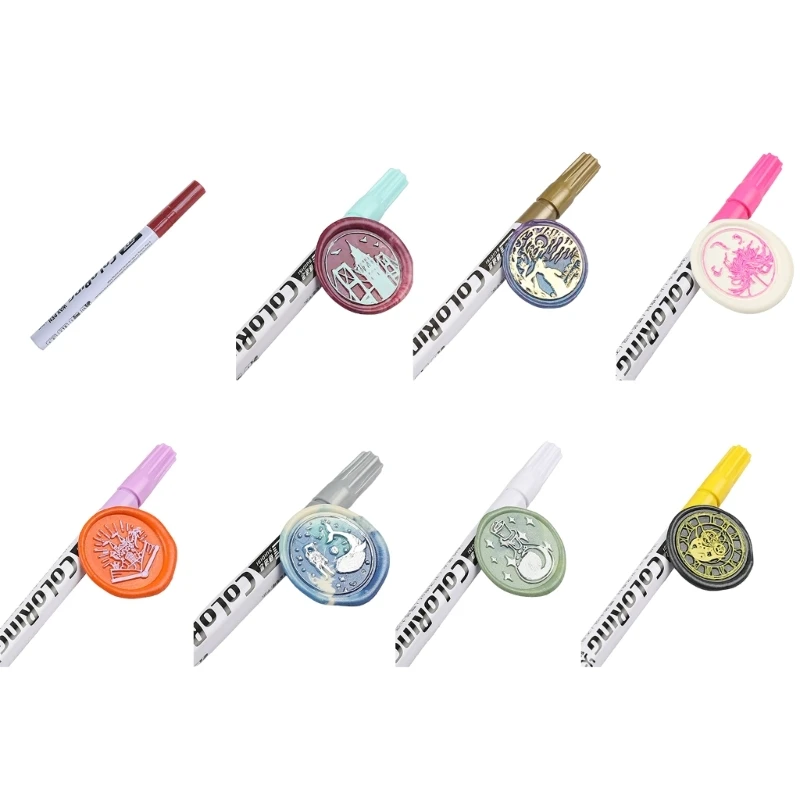 Wax Seal Pen Waxing Coloring Pens Metallic Marker Pens Fire Paint Seal Special Pen for Sealing-Stamp Envelope Drop Shipping
Wax Seal Pen Waxing Coloring Pens Metallic Marker Pens Fire Paint Seal Special Pen for Sealing-Stamp Envelope Drop Shipping
