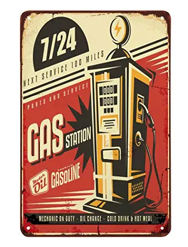 Gas Station Tin Sign,Electric Gas Oil Auto Vintage Metal Tin Signs for Cafes Bars Pubs Shop Wall Decorative Funny Retro Signs f
Gas Station Tin Sign,Electric Gas Oil Auto Vintage Metal Tin Signs for Cafes Bars Pubs Shop Wall Decorative Funny Retro Signs f