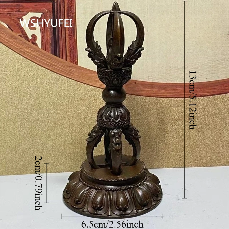 Тибетский ритуальный скипетр WSHYUFEI из латуни
Тибетский ритуальный скипетр WSHYUFEI из латуни