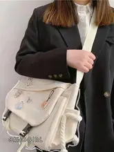Nylon Handtaschen Schulter Tasche Große Kapazität Umhängetaschen für Teenager Mädchen Männer Harajuku Umhängetasche Student Schule Taschen Sac