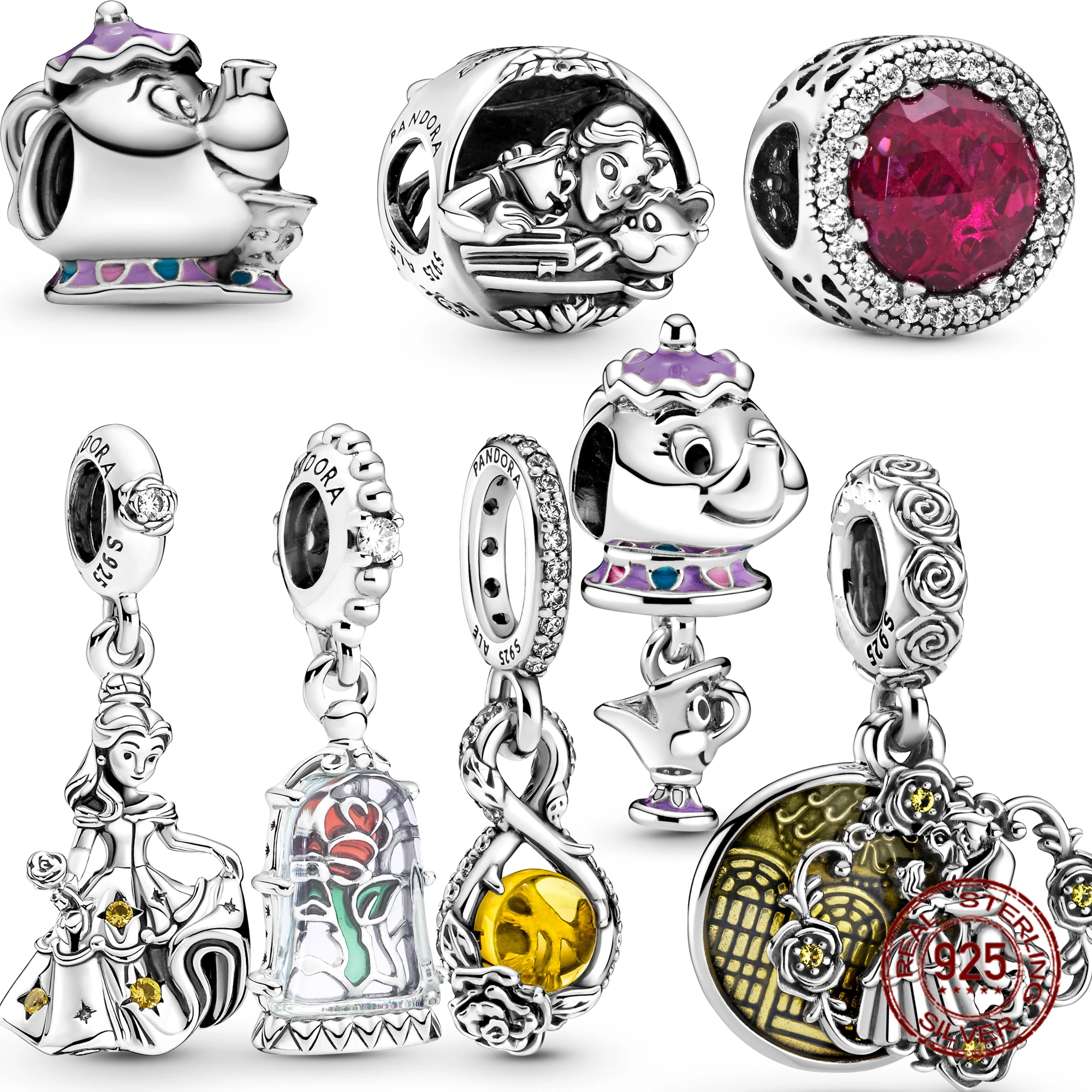Лидер продаж 2022, бусины-подвески из серебра 925 пробы в виде танцующей розы, Белль, подходят для оригинального браслета Пандоры, подвеска для ожерелья, ювелирные изделия 
Лидер продаж 2022, бусины-подвески из серебра 925 пробы в виде танцующей розы, Белль, подходят для оригинального браслета Пандоры, подвеска для ожерелья, ювелирные изделия
