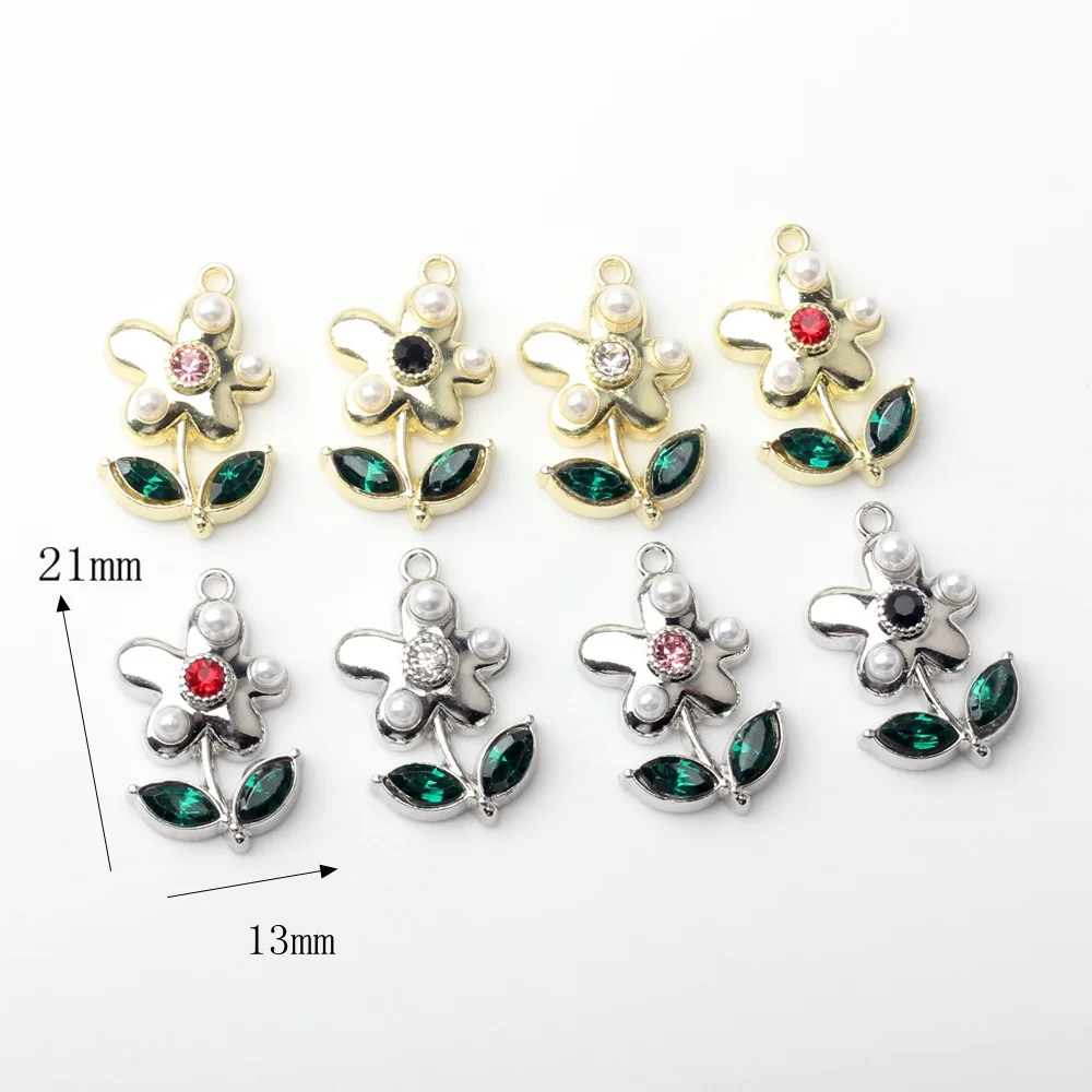 10PCS Fashion Creative Zinc Alloy Flower Pearl Dot Drill Handmade Pendant Earrings Necklace Materials Diy Jewelry Accessories
10PCS Fashion Creative Zinc Alloy Flower Pearl Dot Drill Handmade Pendant Earrings Necklace Materials Diy Jewelry Accessories