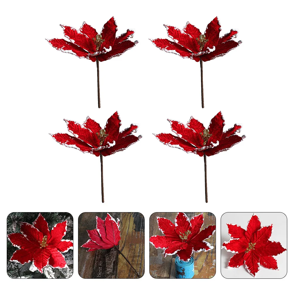 4Pcs Red Simulation Flowers Decorative Flowers for Decoration Home Decor Christmas
4Pcs Red Simulation Flowers Decorative Flowers for Decoration Home Decor Christmas