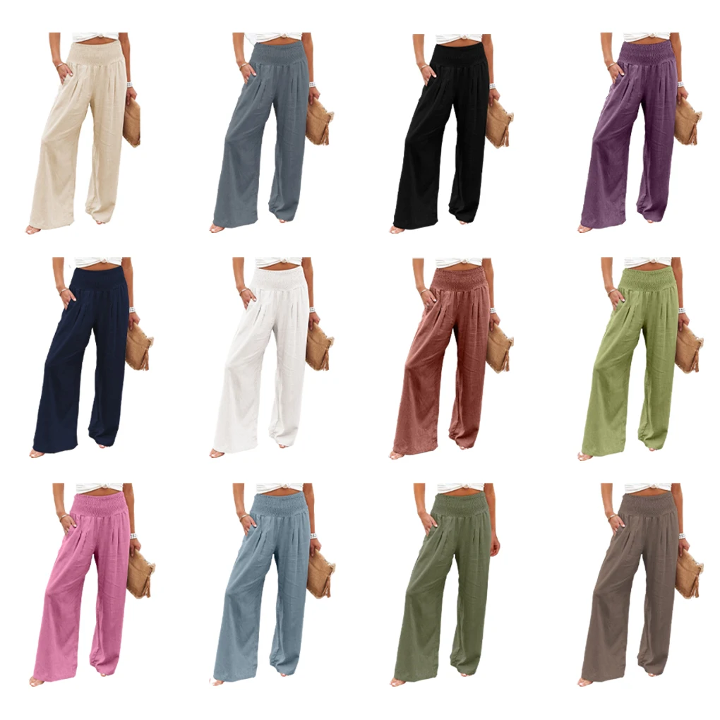 Summer Spring Pants Pockets Solid Color Long Loose Casual Wide Leg Stretchy Fashion for Office Streetwear Coffee M
Summer Spring Pants Pockets Solid Color Long Loose Casual Wide Leg Stretchy Fashion for Office Streetwear Coffee M