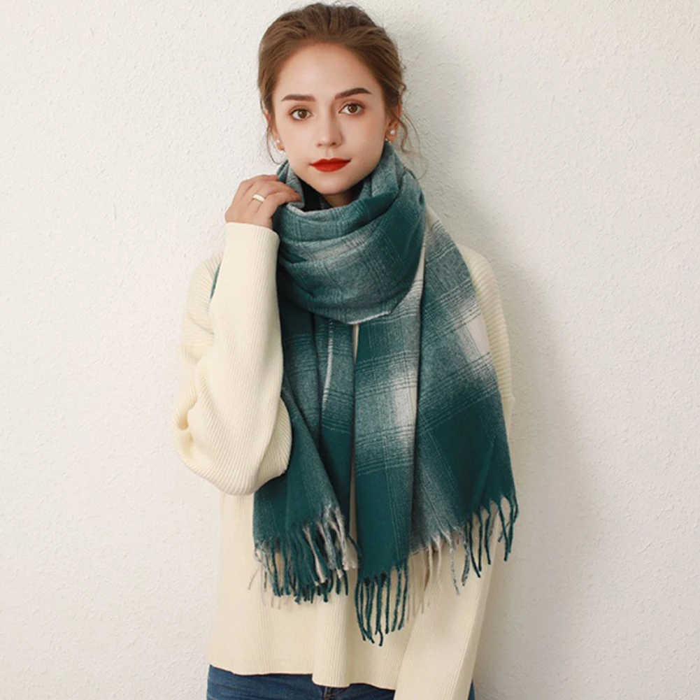 Winter Warm Thick Scarf Large Size Women Shawl Fashion Gradient Color Tassel Scarf Plaid Wrap Autumn and Winter Scarf 182*84cm
Winter Warm Thick Scarf Large Size Women Shawl Fashion Gradient Color Tassel Scarf Plaid Wrap Autumn and Winter Scarf 182*84cm