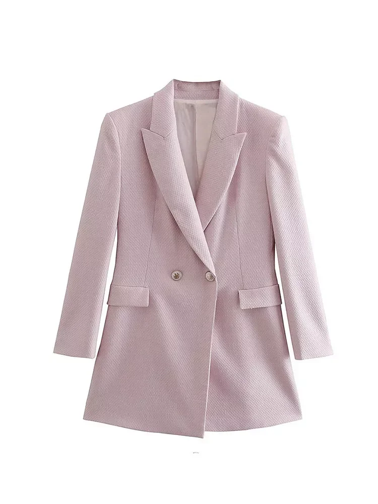 Spring 2022 New Fashion Double Breasted Slim Fit Blazer Coat Vintage Long Sleeve Pocket Women's Jacket Chic Veste Casual Jacket
Spring 2022 New Fashion Double Breasted Slim Fit Blazer Coat Vintage Long Sleeve Pocket Women's Jacket Chic Veste Casual Jacket