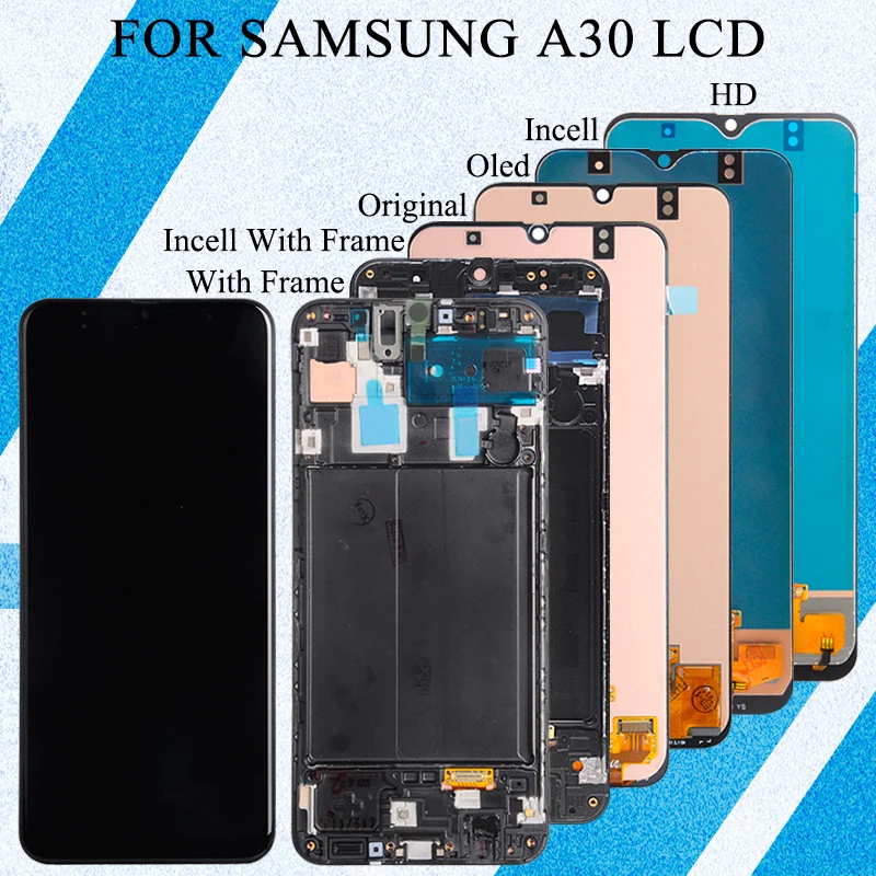 ЖК-дисплей 6,4 дюйма A305F A305 для Samsung Galaxy A30, сменный сенсорный экран с цифровым преобразователем в сборе
ЖК-дисплей 6,4 дюйма A305F A305 для Samsung Galaxy A30, сменный сенсорный экран с цифровым преобразователем в сборе