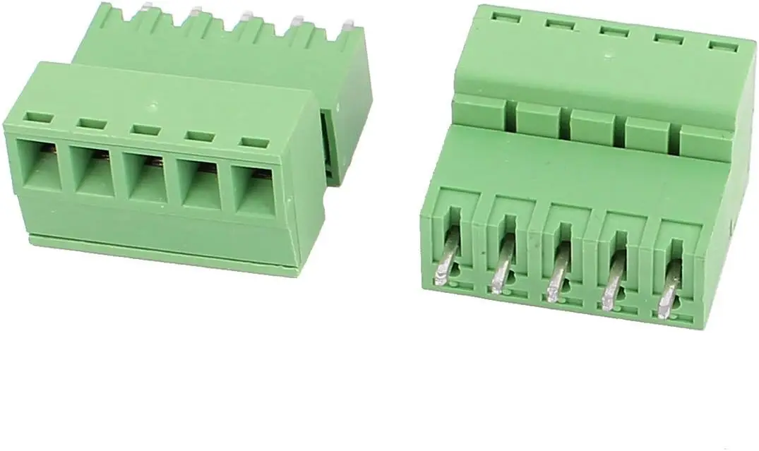 3.81mm Phoenix Connectors 5 Pairs 5P 3.81mm Spacing PCB Screw Terminal Block Connector 300V 8A
3.81mm Phoenix Connectors 5 Pairs 5P 3.81mm Spacing PCB Screw Terminal Block Connector 300V 8A