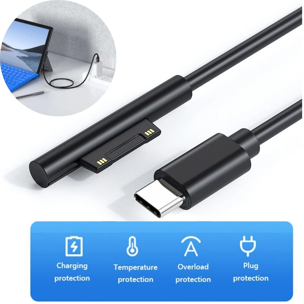 Fast Charging USB Type-C Power Supply for Microsoft Surface Pro 7 3 4 5 6 15V 3A PD Tablet Charger Adapter
Fast Charging USB Type-C Power Supply for Microsoft Surface Pro 7 3 4 5 6 15V 3A PD Tablet Charger Adapter
