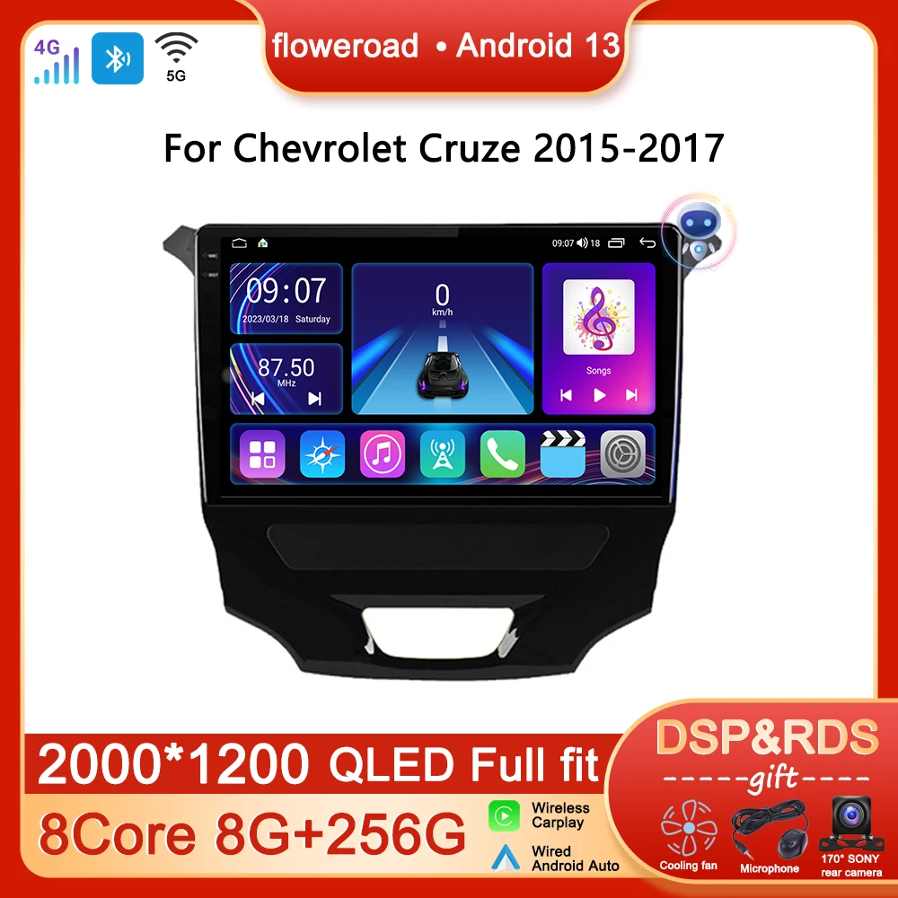 2000*1200 QLED экран Android для Chevrolet Cruze 2015-2017 автомобильный радиоприемник, мультимедийный плеер с GPS-навигацией, автомобильный Carplay, стерео видео 
2000*1200 QLED экран Android для Chevrolet Cruze 2015-2017 автомобильный радиоприемник, мультимедийный плеер с GPS-навигацией, автомобильный Carplay, стерео видео