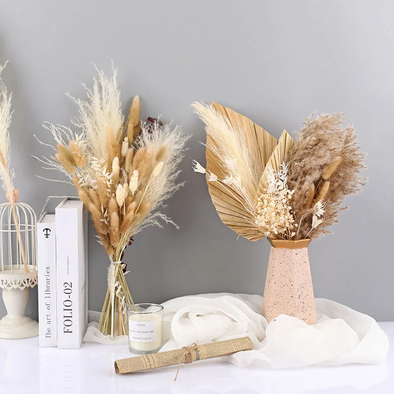 Natural Dried Pampas Grass Flowers Reed Long-Lasting Palm Leaf Rabbit-tail Grass Gypsophila Bouquet Boho Home Wedding Decor
Natural Dried Pampas Grass Flowers Reed Long-Lasting Palm Leaf Rabbit-tail Grass Gypsophila Bouquet Boho Home Wedding Decor
