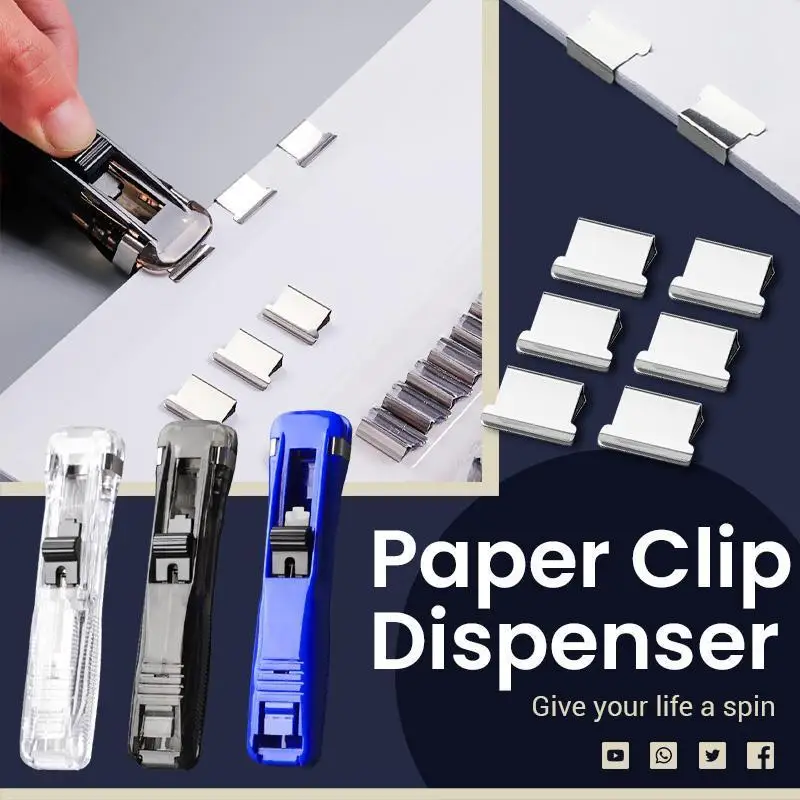 Metal Clip Push Clipper Latest Stapler Paper Fixing Organizing Stapler Reusable Portable Push Clamp Not Damage Paper
Metal Clip Push Clipper Latest Stapler Paper Fixing Organizing Stapler Reusable Portable Push Clamp Not Damage Paper