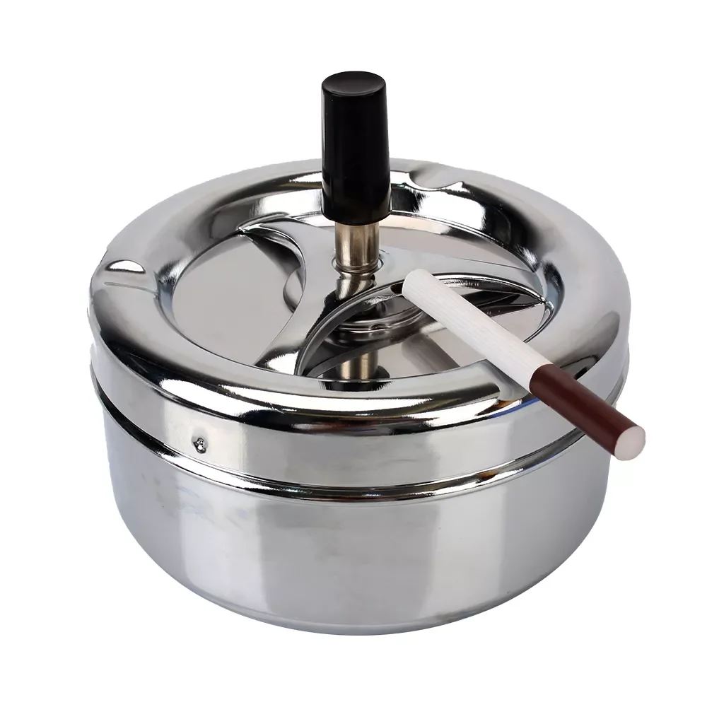 Cigarette Ash Tray For Home Office Hotel Cigarette Ashtray Press Rotating Lid Stainless Steel Spinning Plain Ashtray
Cigarette Ash Tray For Home Office Hotel Cigarette Ashtray Press Rotating Lid Stainless Steel Spinning Plain Ashtray