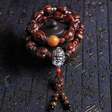 Natural Blood Color Hainan Drop Lotus Bracelet Mens Handheld Original Seed Screw Pine Great Saint Buddha Head Amusement Article