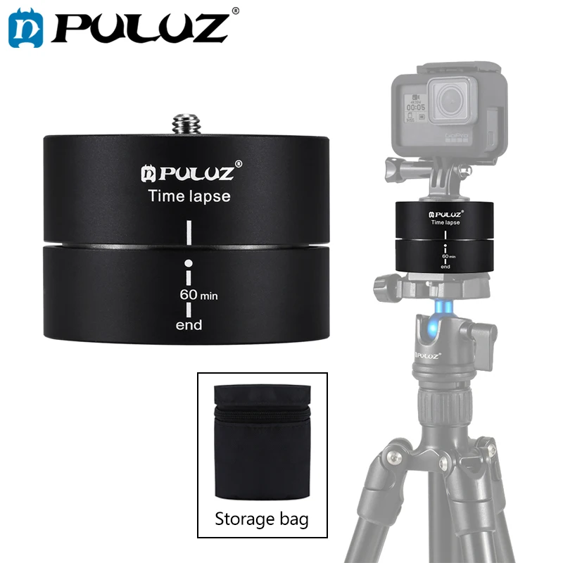 PULUZ Camera Time lapse 360 Panoramic Panning Rotation 60/120 Minutes For Gopro/iphone Stabilizer Tripod Head Adapter Timelapse
PULUZ Camera Time lapse 360 Panoramic Panning Rotation 60/120 Minutes For Gopro/iphone Stabilizer Tripod Head Adapter Timelapse