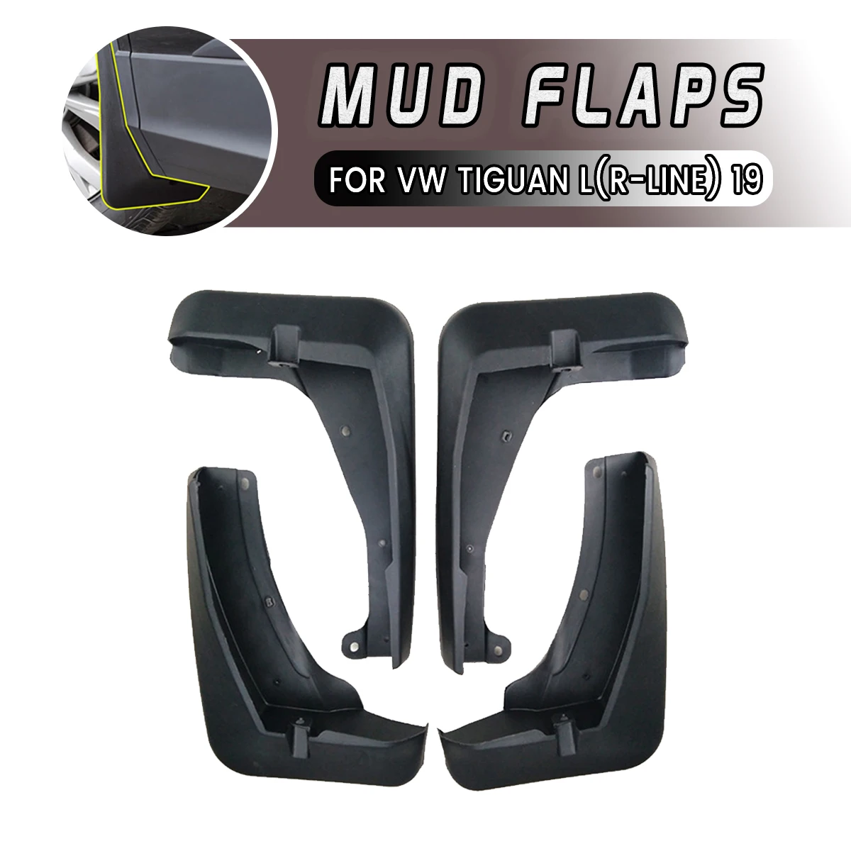 Car Mudguards Car Front Rear Fender Flares Mud Guard Flap Anti Splash Mudflaps Soft Good Tenacity For VW TIGUAN L (R-LINE) 19
Car Mudguards Car Front Rear Fender Flares Mud Guard Flap Anti Splash Mudflaps Soft Good Tenacity For VW TIGUAN L (R-LINE) 19