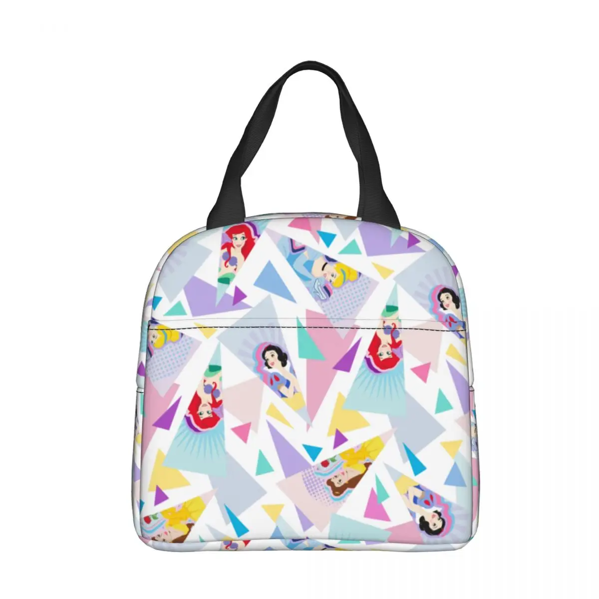 

Disney Princess Ariel Insulated Lunch Bag Cooler Bag Reusable Snow White Belle High Capacity Tote Lunch Box Food Bag