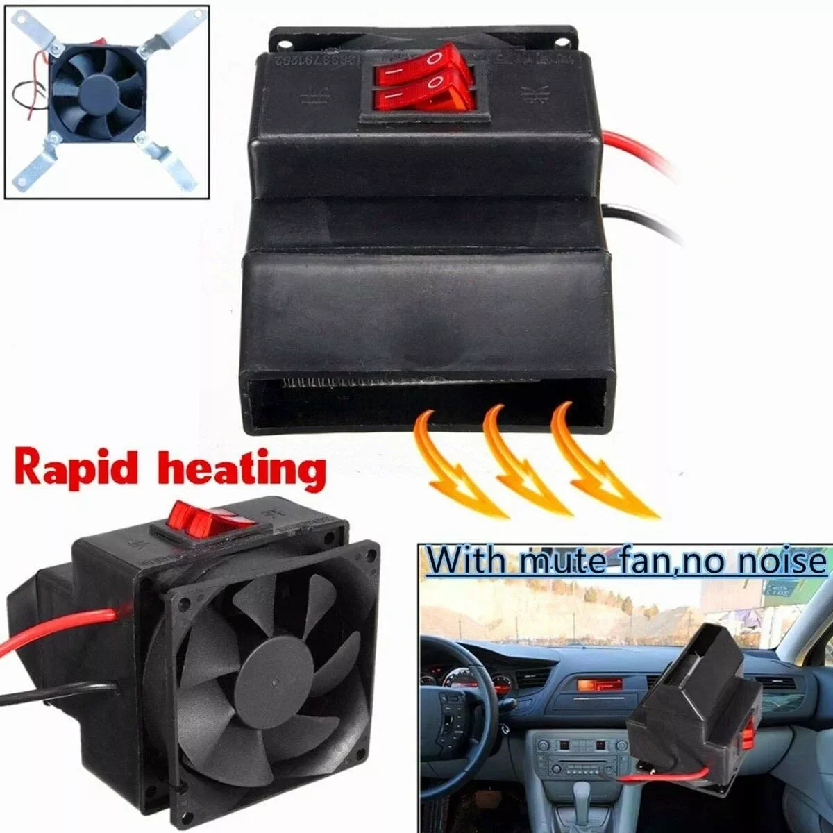 12V/24V 300W Car Vehicle Heating Heater Hot Fan Driving Defroster Demister For Vehicle Portable Temperature Control Device
12V/24V 300W Car Vehicle Heating Heater Hot Fan Driving Defroster Demister For Vehicle Portable Temperature Control Device