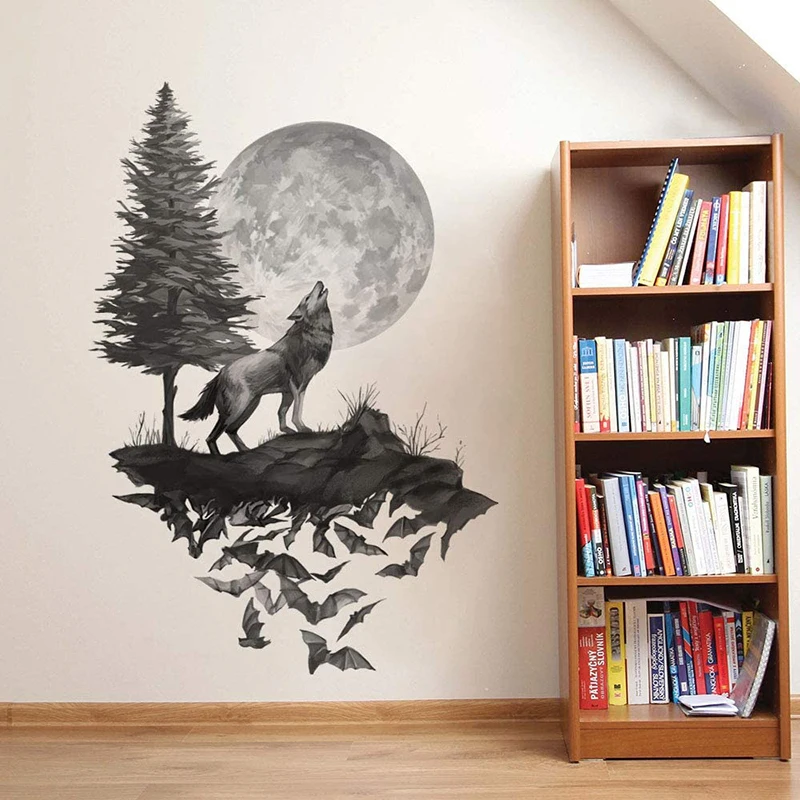 Full Moon Wolf Wall Sticker Glass Decoration Painting Home Decor Wall Decals Poster Kids Room Living Room Decoration
Full Moon Wolf Wall Sticker Glass Decoration Painting Home Decor Wall Decals Poster Kids Room Living Room Decoration