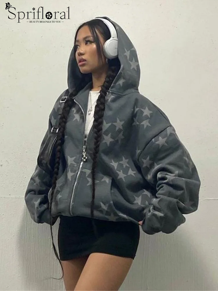 Vintage Star Graphic Hoodies Jacket Y2K Oversized Long Sleeve Sweatshirt Streetwear Fashion Harajuku Print Pocket Zipper Hoodie
Vintage Star Graphic Hoodies Jacket Y2K Oversized Long Sleeve Sweatshirt Streetwear Fashion Harajuku Print Pocket Zipper Hoodie
