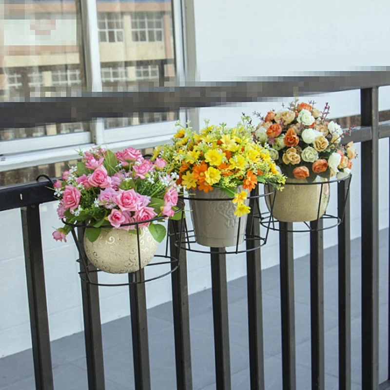 Balcony Hanging Plant Racks Round Flower Pot Rack Fence Window Iron Bonsai Stand Garden Decor
Balcony Hanging Plant Racks Round Flower Pot Rack Fence Window Iron Bonsai Stand Garden Decor