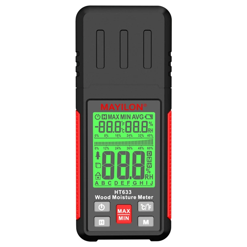 MAYILON HT633 Digital Wood Moisture Meter Wood Humidity Tester Wood Humidity Tester Hygrometer Timber Damp Detector
MAYILON HT633 Digital Wood Moisture Meter Wood Humidity Tester Wood Humidity Tester Hygrometer Timber Damp Detector