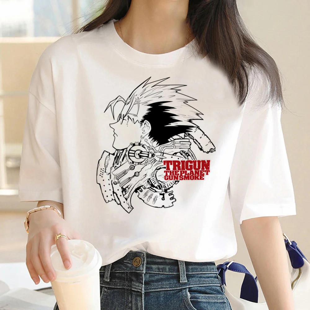 Футболка Trigun женская с рисунком манга, дизайнерская японская одежда с графическим принтом в стиле Харадзюку
Футболка Trigun женская с рисунком манга, дизайнерская японская одежда с графическим принтом в стиле Харадзюку
