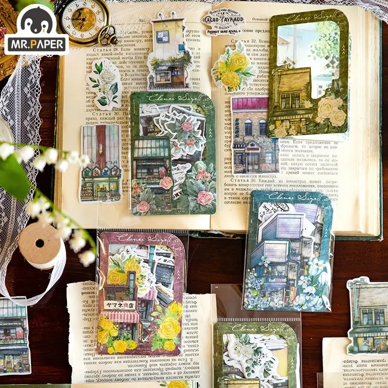 Mr.Paper Street Corner Florist Washi Stickers Vintage Plants Building Handbook DIY Decorative Collage Korean Stationery
Mr.Paper Street Corner Florist Washi Stickers Vintage Plants Building Handbook DIY Decorative Collage Korean Stationery
