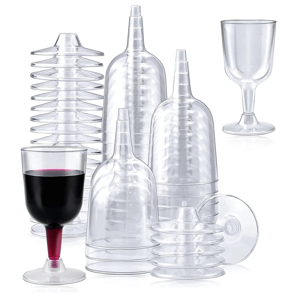50Pcs Clear Plastic Wine Glass Recyclable, Disposable & Reusable Cups for Champagne, Dessert, Beer, Pudding, Party 
50Pcs Clear Plastic Wine Glass Recyclable, Disposable & Reusable Cups for Champagne, Dessert, Beer, Pudding, Party