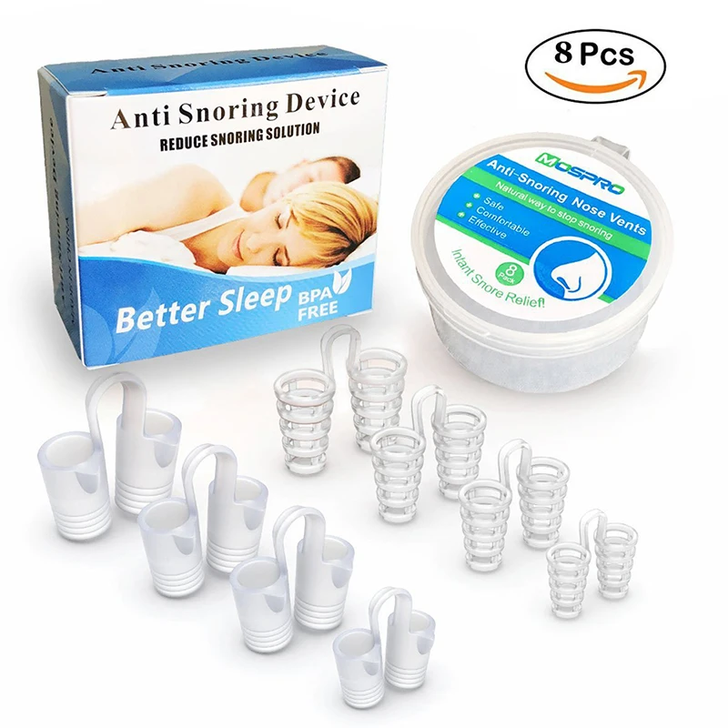 4pcs/8pcs Anti Snoring Nose Clip Breathable Easy Sleep Snore Stopper Aid Nasal Dilators Device Congestion Aid No Strips Cones
4pcs/8pcs Anti Snoring Nose Clip Breathable Easy Sleep Snore Stopper Aid Nasal Dilators Device Congestion Aid No Strips Cones