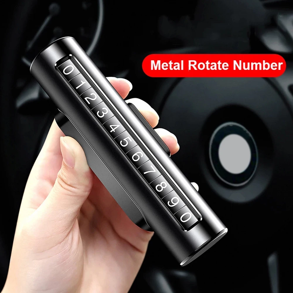 Metal Car Temporary Parking Card Universal Rotate Phone Number Plate Aluminum Stickers Park Stop in Car-styling Auto Accessories 
Metal Car Temporary Parking Card Universal Rotate Phone Number Plate Aluminum Stickers Park Stop in Car-styling Auto Accessories