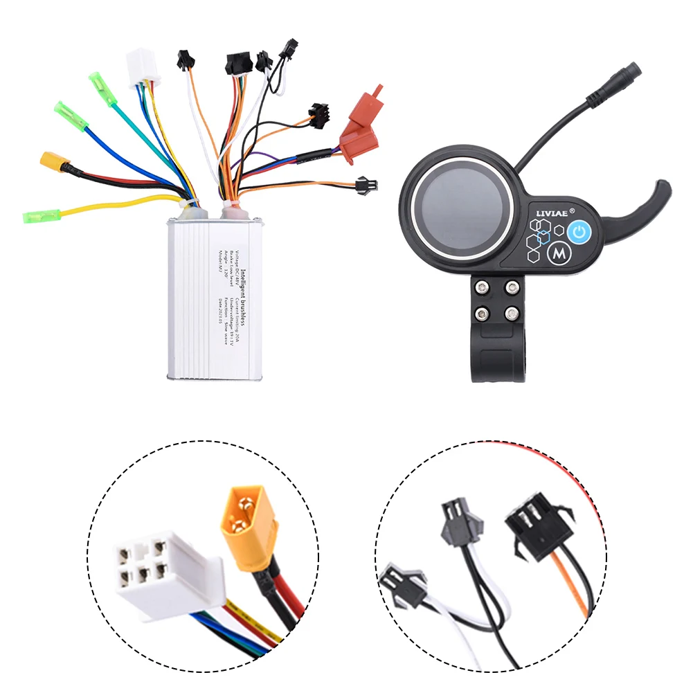 48V 20A Motor Controller And LCD Dashboard Display Set Electric Bike Accessories For LIVIAE 10 Inch Electric Scooter
48V 20A Motor Controller And LCD Dashboard Display Set Electric Bike Accessories For LIVIAE 10 Inch Electric Scooter