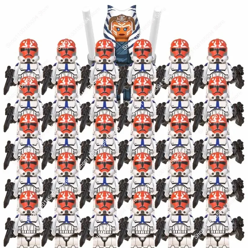 Hot Toys Clone 31Pcs 501st Wars Commander Trooper Building Blocks Darth Vader Ahsoka legion Action Figures Mini Figures Kid Toy
Hot Toys Clone 31Pcs 501st Wars Commander Trooper Building Blocks Darth Vader Ahsoka legion Action Figures Mini Figures Kid Toy