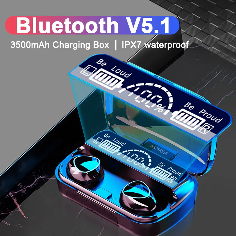M10 TWS Bluetooth 5 1 наушники 3500 мАч зарядная коробка беспроводные 9D стерео спортивные