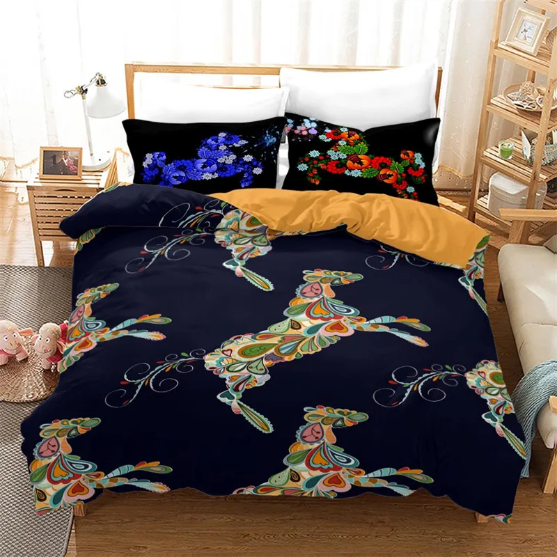 Exotic Horse Duvet Cover King Wild Animals Bedding Set Microfiber Indigenous Totem Animal Theme Quilt Cover For Kids Adult Decor
Exotic Horse Duvet Cover King Wild Animals Bedding Set Microfiber Indigenous Totem Animal Theme Quilt Cover For Kids Adult Decor