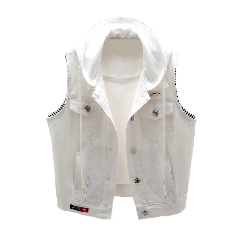 Women Solid Denim Vest Jacket Spring Female Clothes Sleeveless Short Jeans Waistcoats Ladies Single-breasted Casual Tops A08
Women Solid Denim Vest Jacket Spring Female Clothes Sleeveless Short Jeans Waistcoats Ladies Single-breasted Casual Tops A08