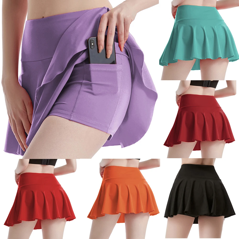 Women Tennis Skorts Sport Athletic Yoga Shorts Skirt Solid Color Anti Exposure Fitness High Waist Shorts Female Sportswear
Women Tennis Skorts Sport Athletic Yoga Shorts Skirt Solid Color Anti Exposure Fitness High Waist Shorts Female Sportswear