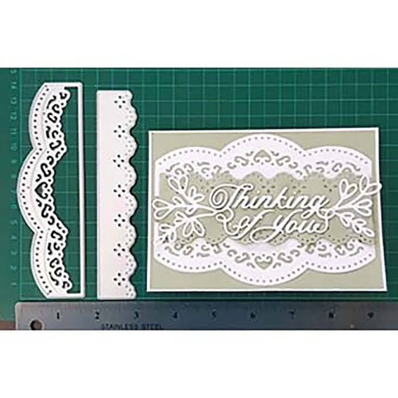Craft Dies Lace Strip Edge Border Metal Cutting Dies Stencil Dies DIY Dies Scrapbooking Decorative Embossing Die Cut Card Making
Craft Dies Lace Strip Edge Border Metal Cutting Dies Stencil Dies DIY Dies Scrapbooking Decorative Embossing Die Cut Card Making
