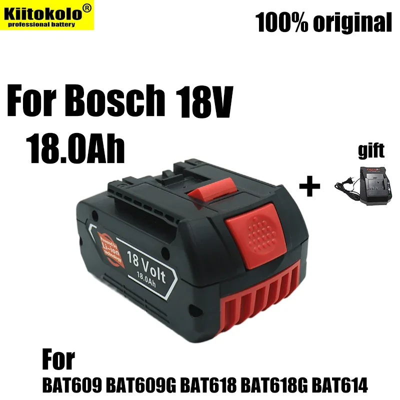 New 100% Original 18V 18.0Ah Standby Rechargeable Lithium Battery Portable Replacement BAT609 with For Bosch 18Ah Drill Charger
New 100% Original 18V 18.0Ah Standby Rechargeable Lithium Battery Portable Replacement BAT609 with For Bosch 18Ah Drill Charger